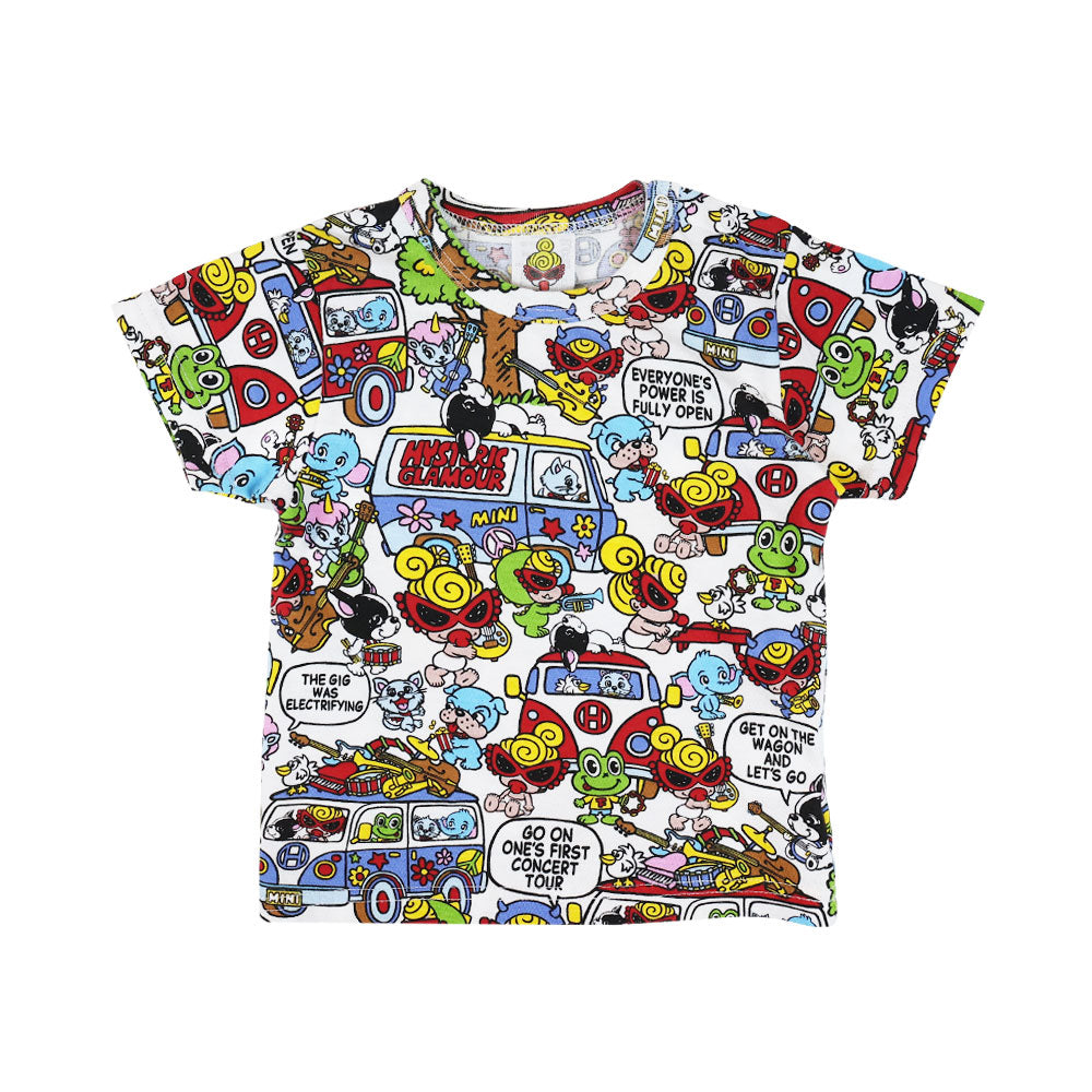 6月予約商品]BAND WAGON総柄 半袖Tシャツ – Hystericmini OnlineStore