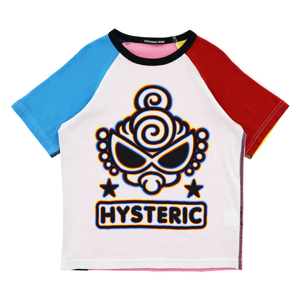 DISTORTION CHECKER マルチカラーラグランTシャツ – Hystericmini