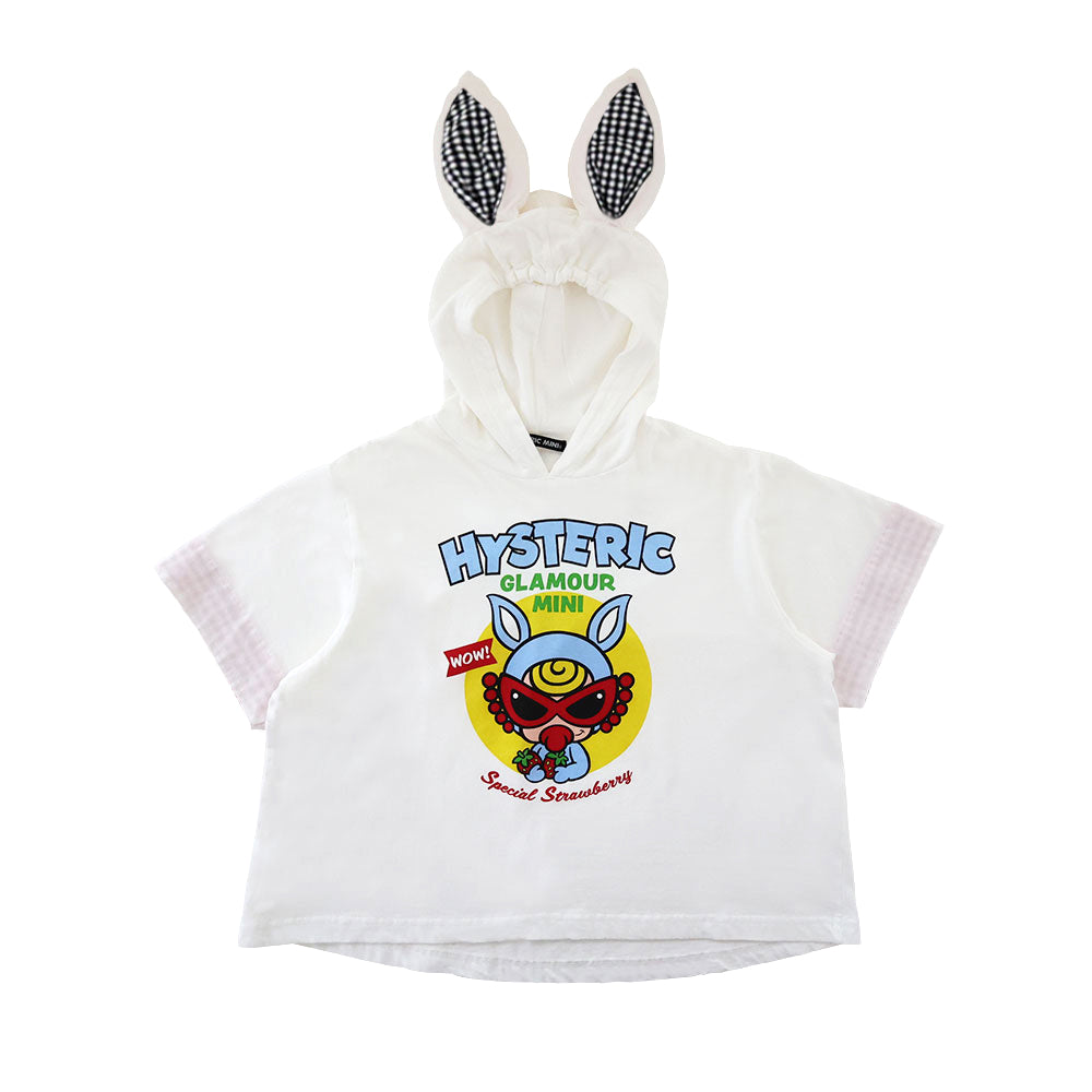 ゆ*ぅ様 HYSTERIC MINI ウサギフード Tシャツ BUNNY MINI HOODIE耳付き 半袖Tシャツ – Hystericmini OnlineStore