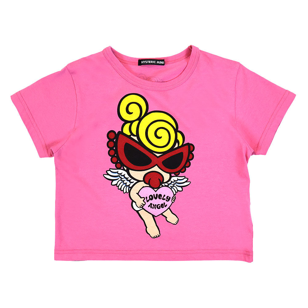 ANGEL MINI WITH A HEART ショート丈 半袖Tシャツ – Hystericmini ANGEL MINI WITH A HEART ショート丈 半袖Tシャツ – Hystericmini