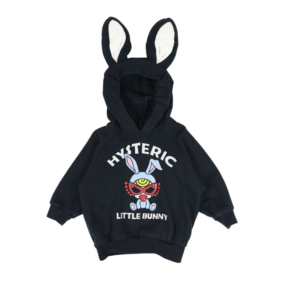 [10月予約商品]LITTLE BUNNY 耳付き 裏起毛パーカー