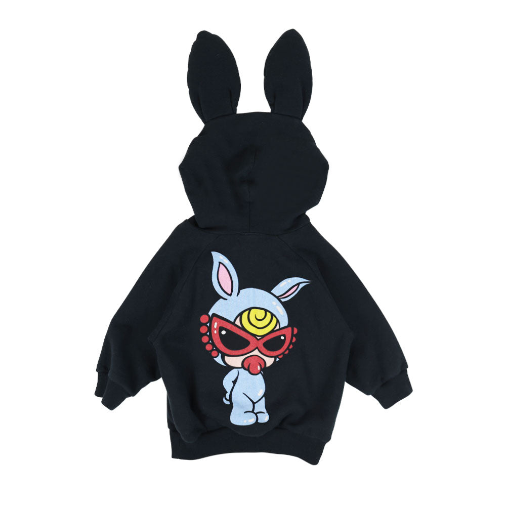[10月予約商品]LITTLE BUNNY 耳付き 裏起毛パーカー