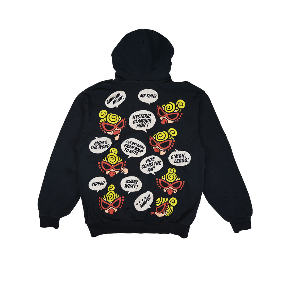 [6月予約商品]MINI FACE WITH SPEECH BALLOON 裏毛 パーカー ADULT SIZE