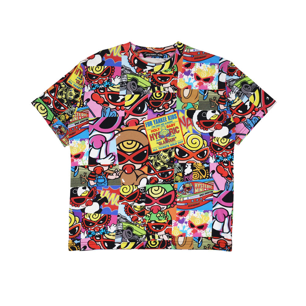 MINI MOTIFS COLLAGE総柄 Viscotex 半袖Tシャツ – Hystericmini