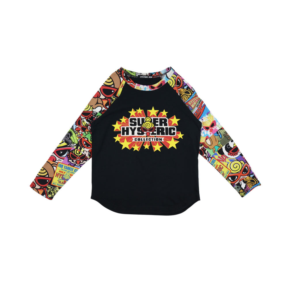 [7月予約商品]MINI MOTIF COLLAGE 総柄 ラグランTシャツ