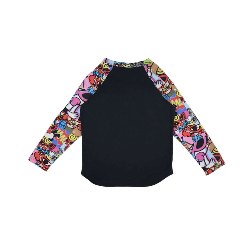 [7月予約商品]MINI MOTIF COLLAGE 総柄 ラグランTシャツ