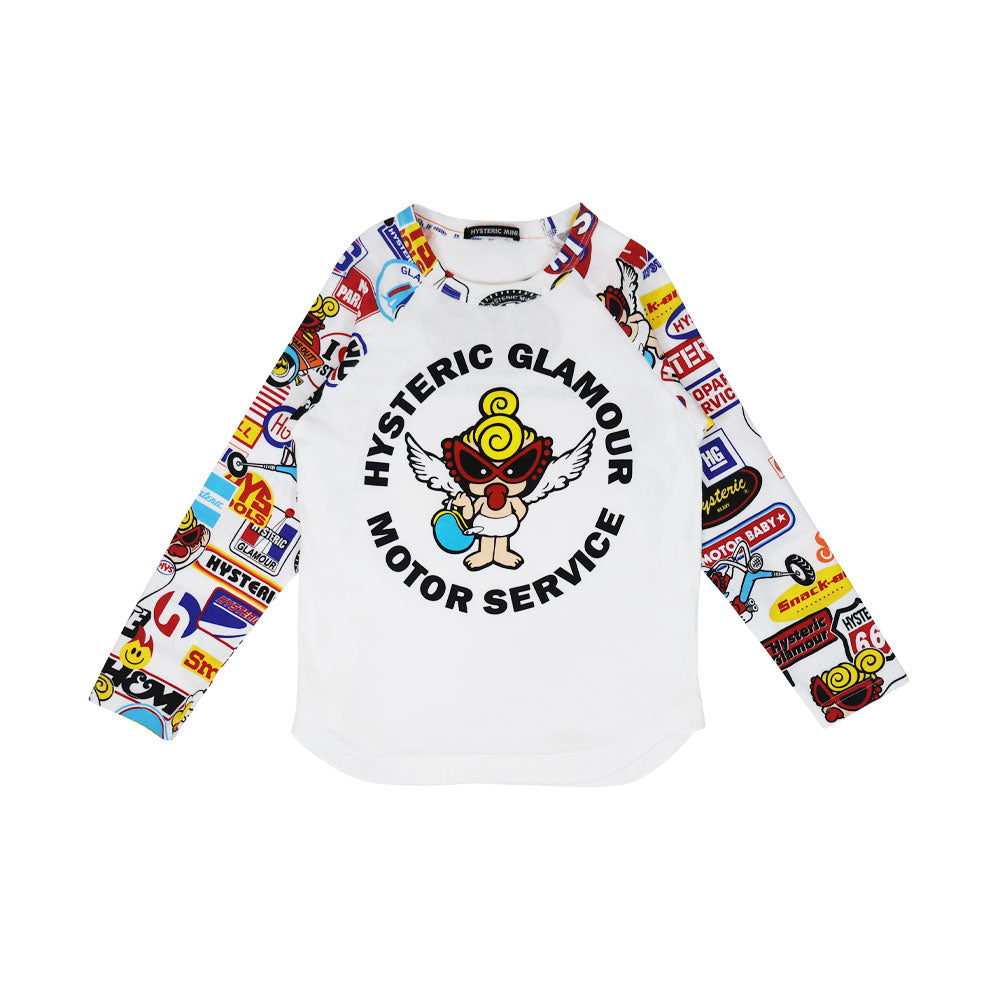 MOTOR BABY ラグラン 長袖Tシャツ