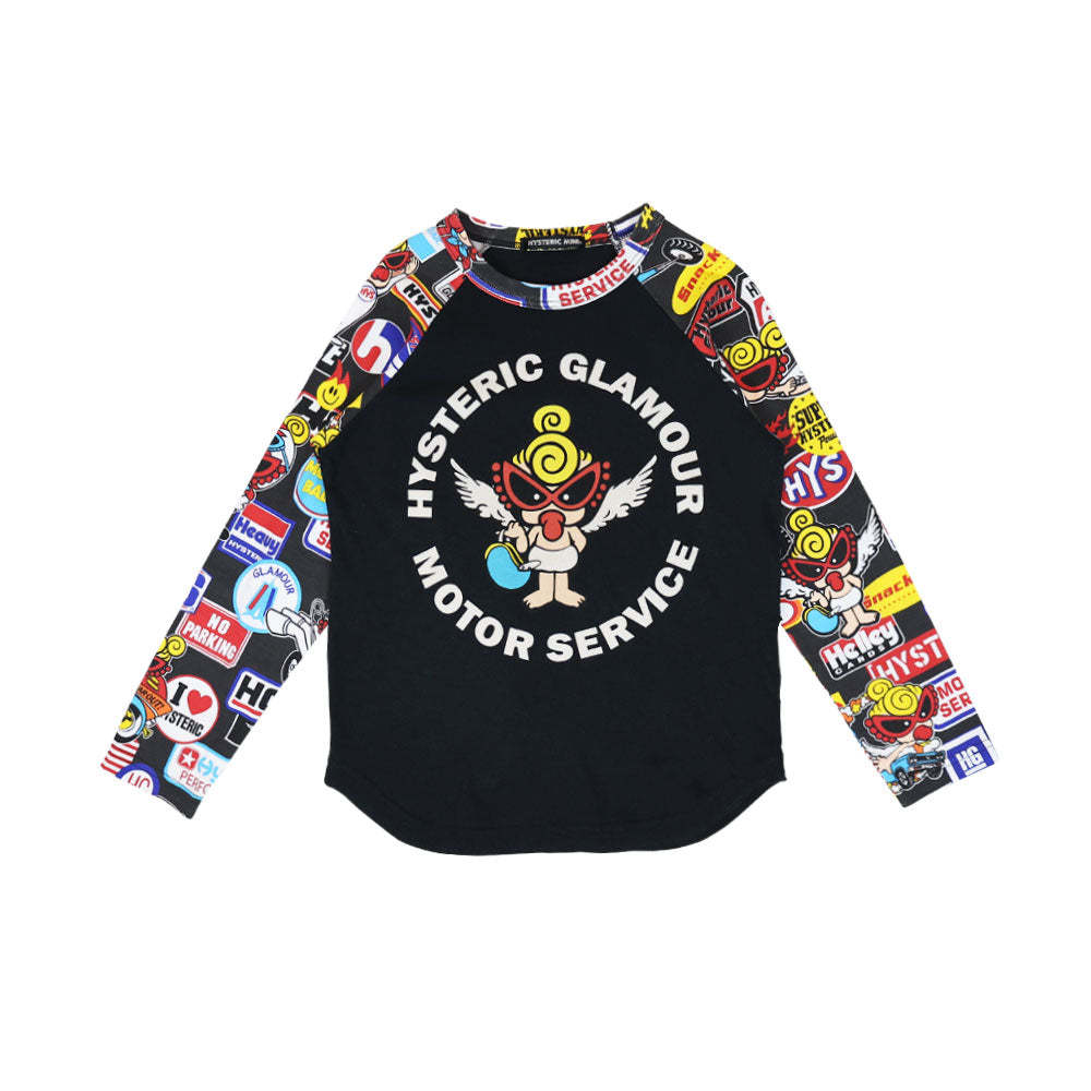MOTOR BABY ラグラン 長袖Tシャツ
