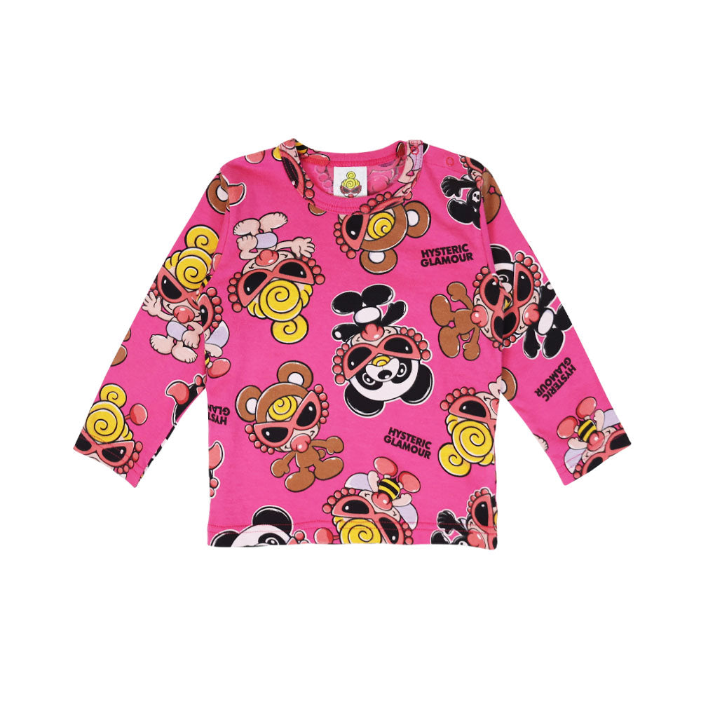 PLUMP MINI総柄 長袖Tシャツ