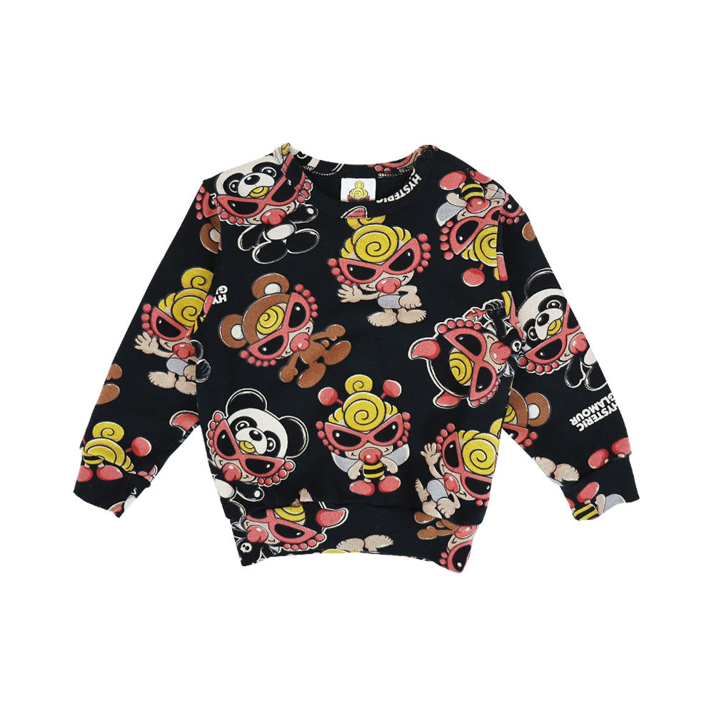 [9月予約商品]PLUMP MINI 総柄 裏毛トレーナー
