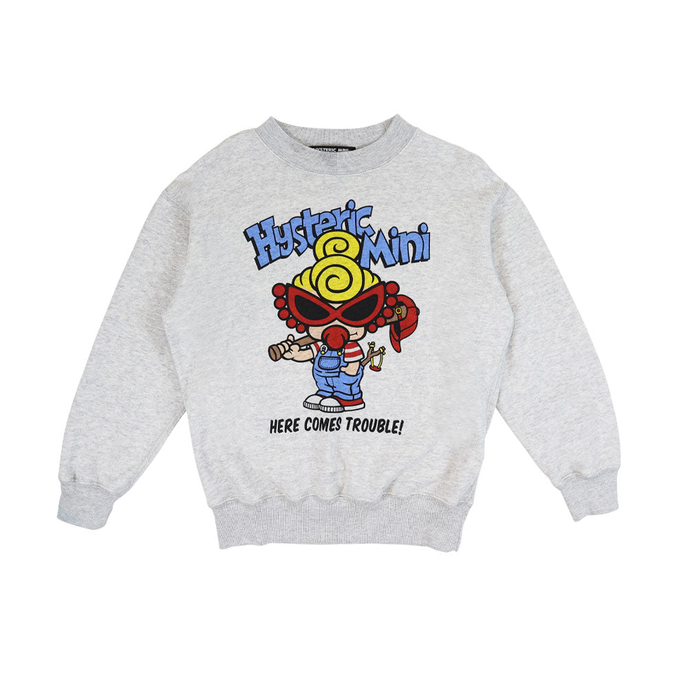 [9月予約商品]HERE COMES TROUBLE 裏毛トレーナー