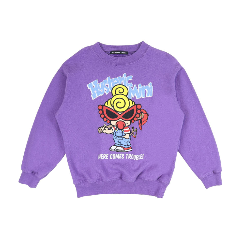 [9月予約商品]HERE COMES TROUBLE 裏毛トレーナー