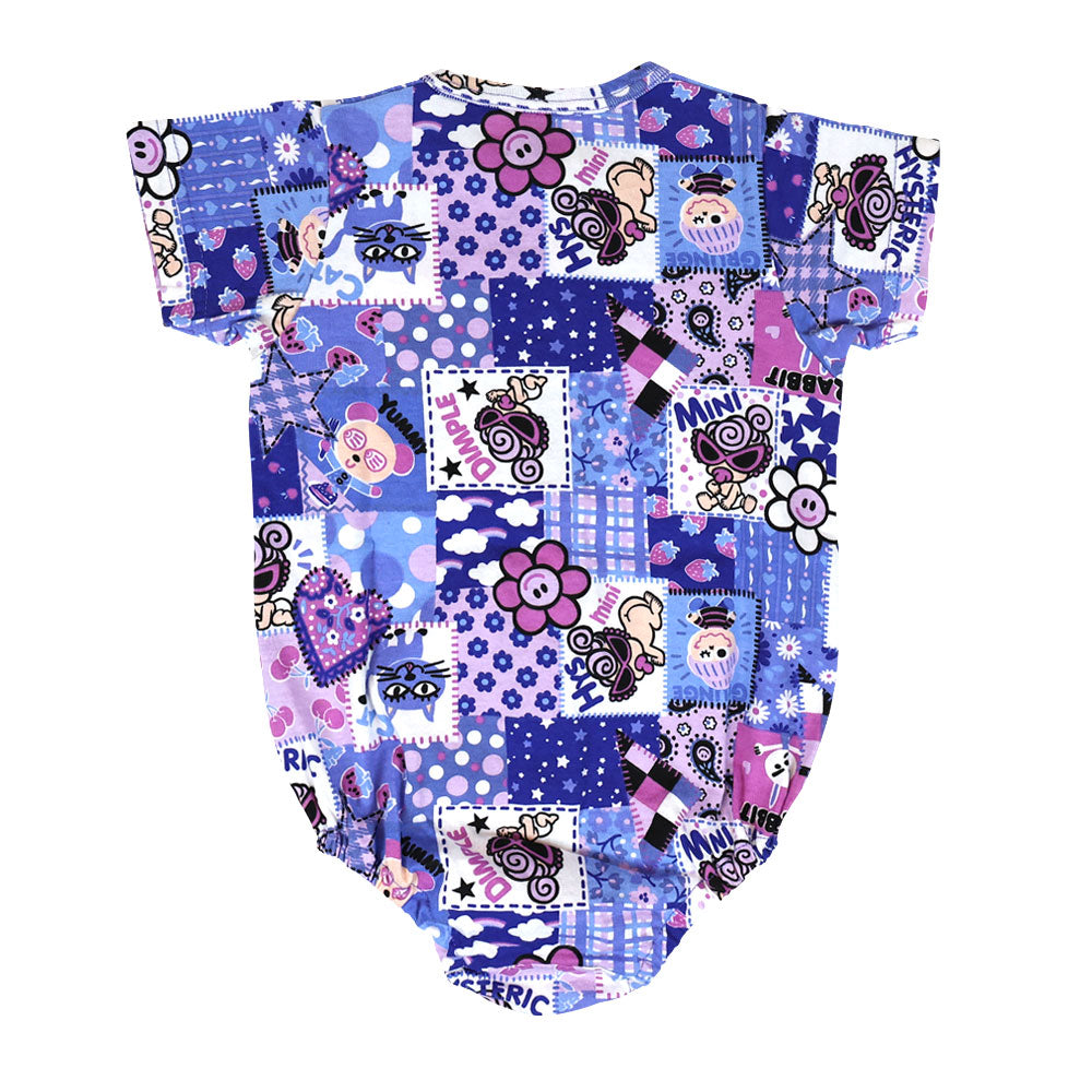 SCRAP PATCHWORK総柄 半袖ロンパース