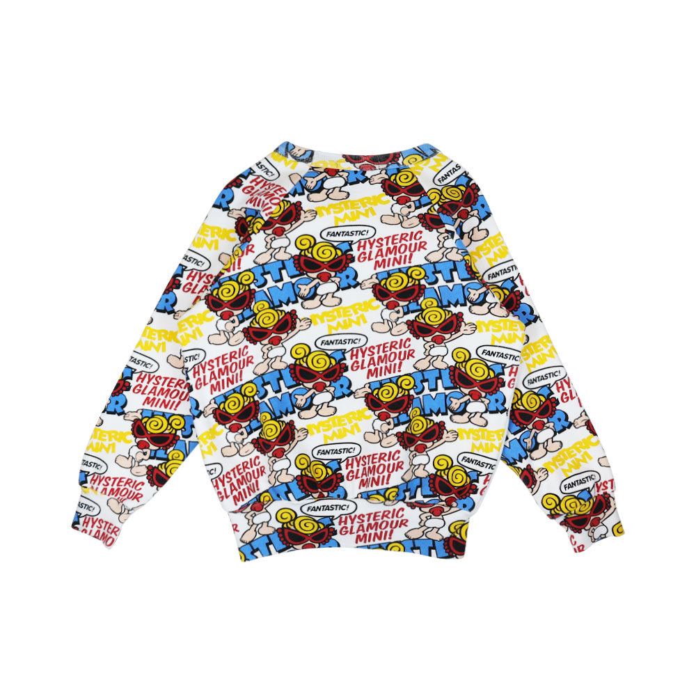 [9月予約商品]FANTASTIC! 総柄 ラグラン 裏毛トレーナー
