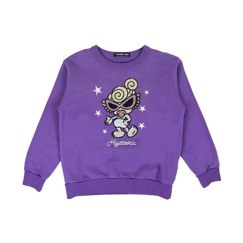 M*e様 ヒスミニ スパンコールトレーナー新品 10月予約商品]スパンコール 刺繍 裏毛トレーナー – Hystericmini