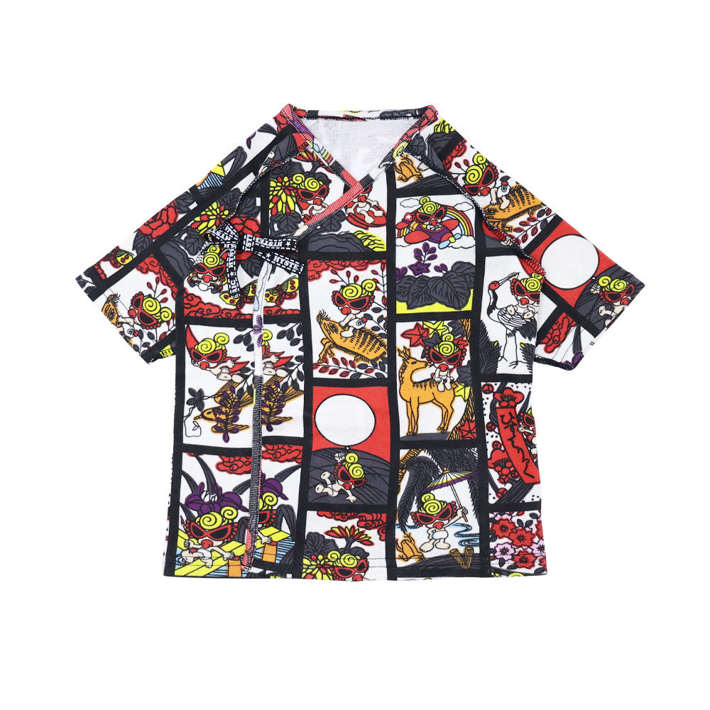 HANAFUDA 総柄 短肌着 ブルマセット