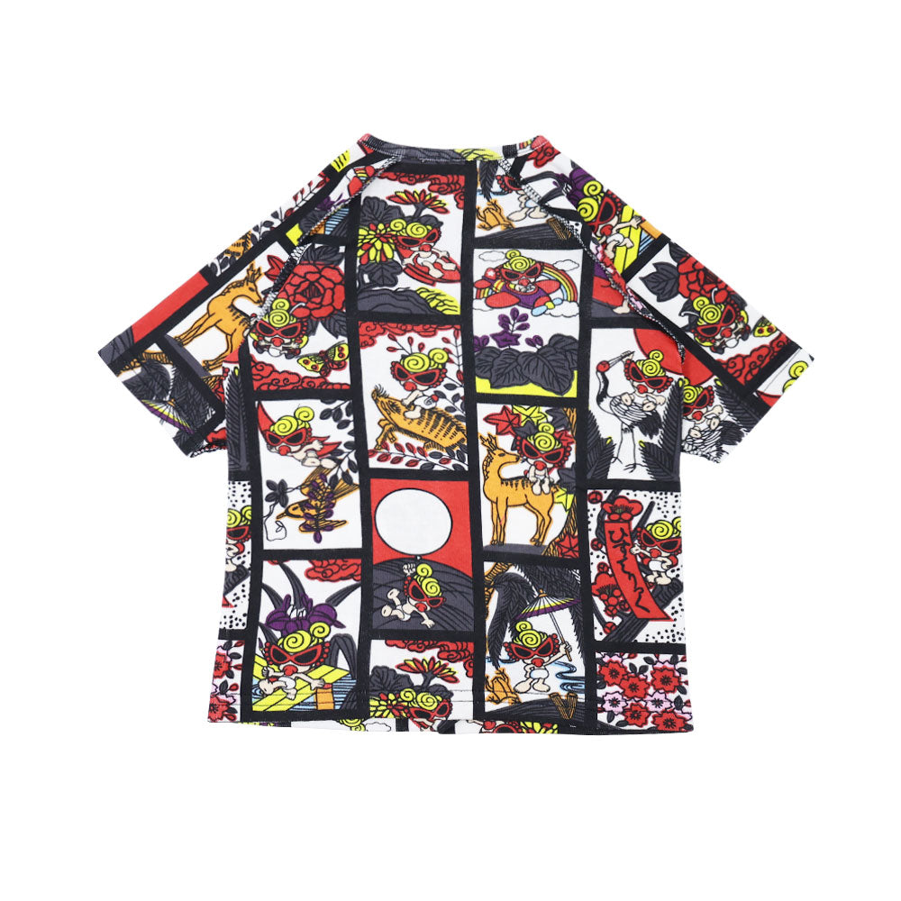 HANAFUDA 総柄 短肌着 ブルマセット
