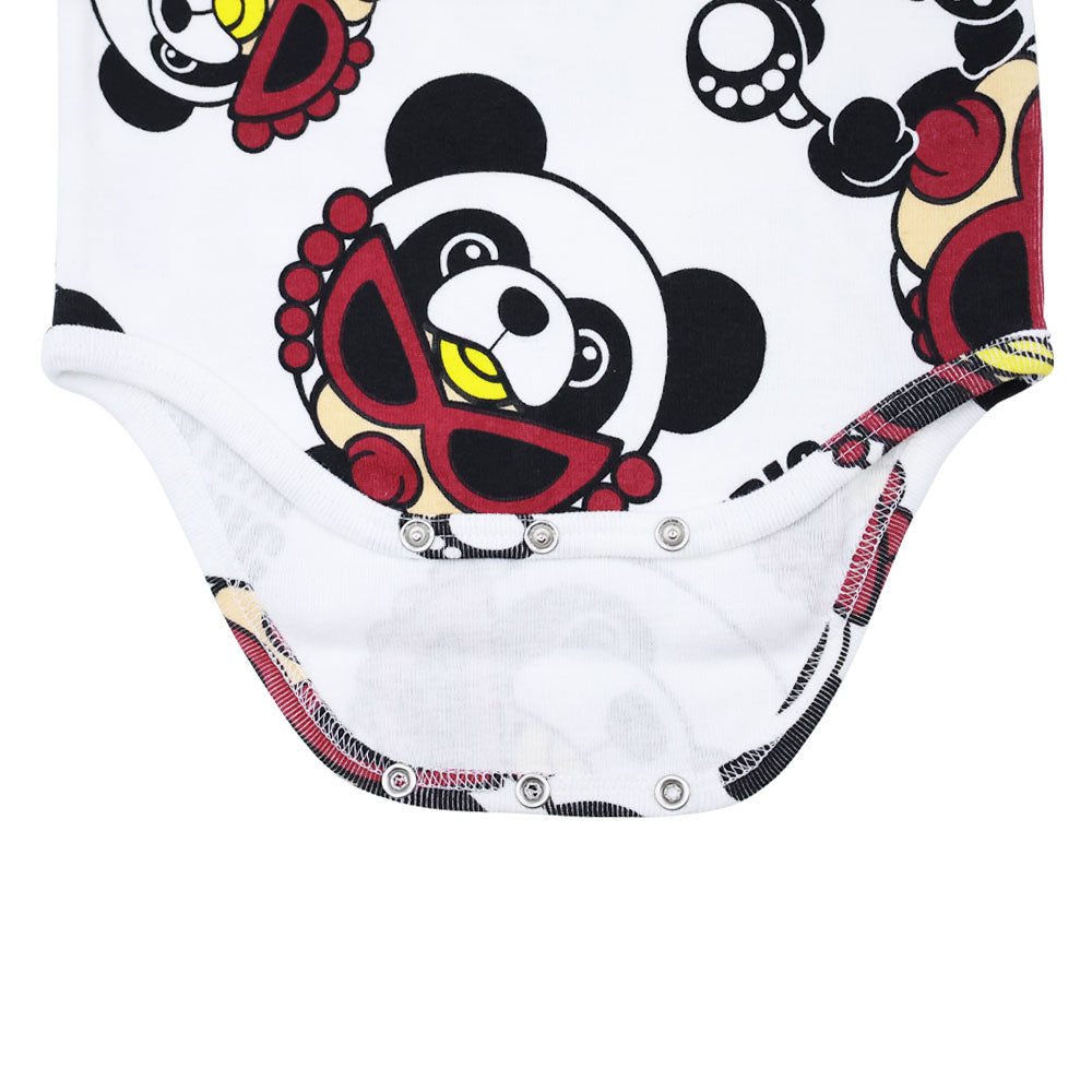 PANDA MINI 総柄 ノースリーブロンパース
