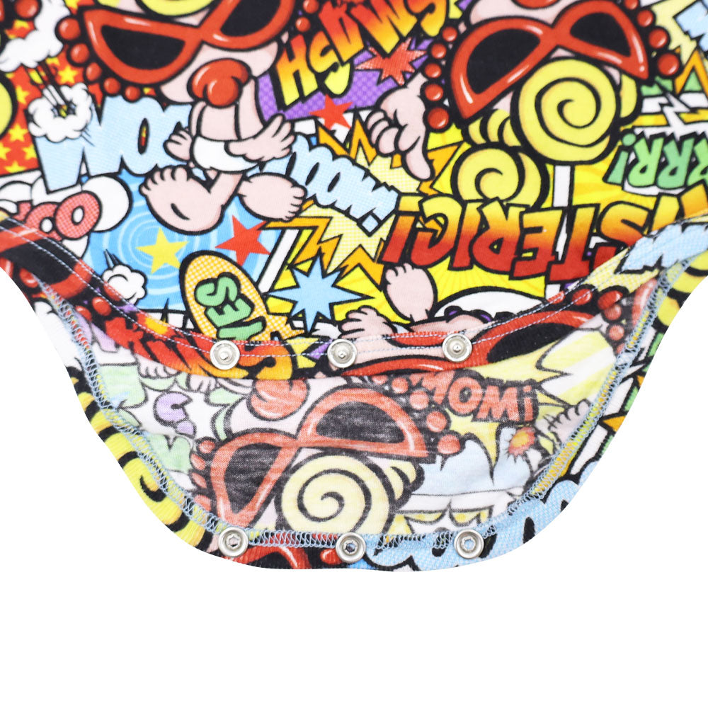 AMAZING COMICS 総柄　半袖ロンパース