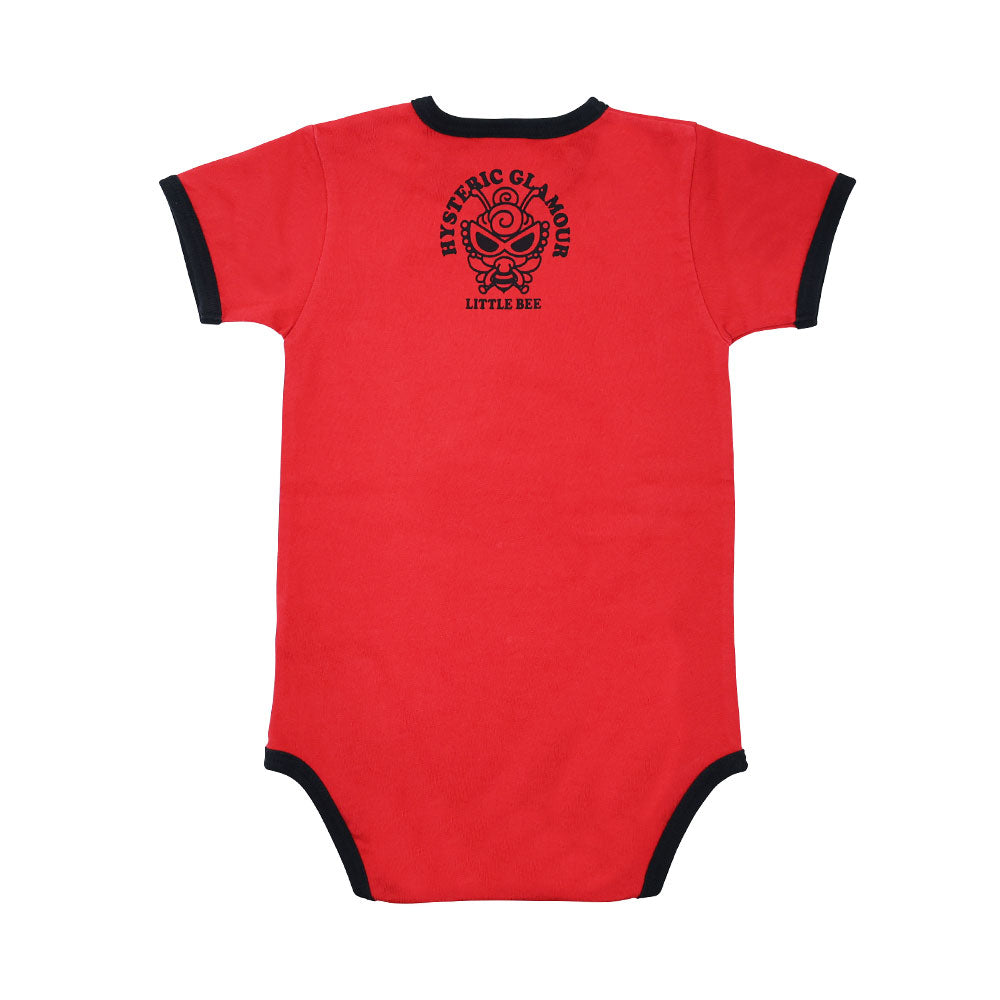 【ONLINE STORE限定】Little Beeリンガー半袖ロンパース