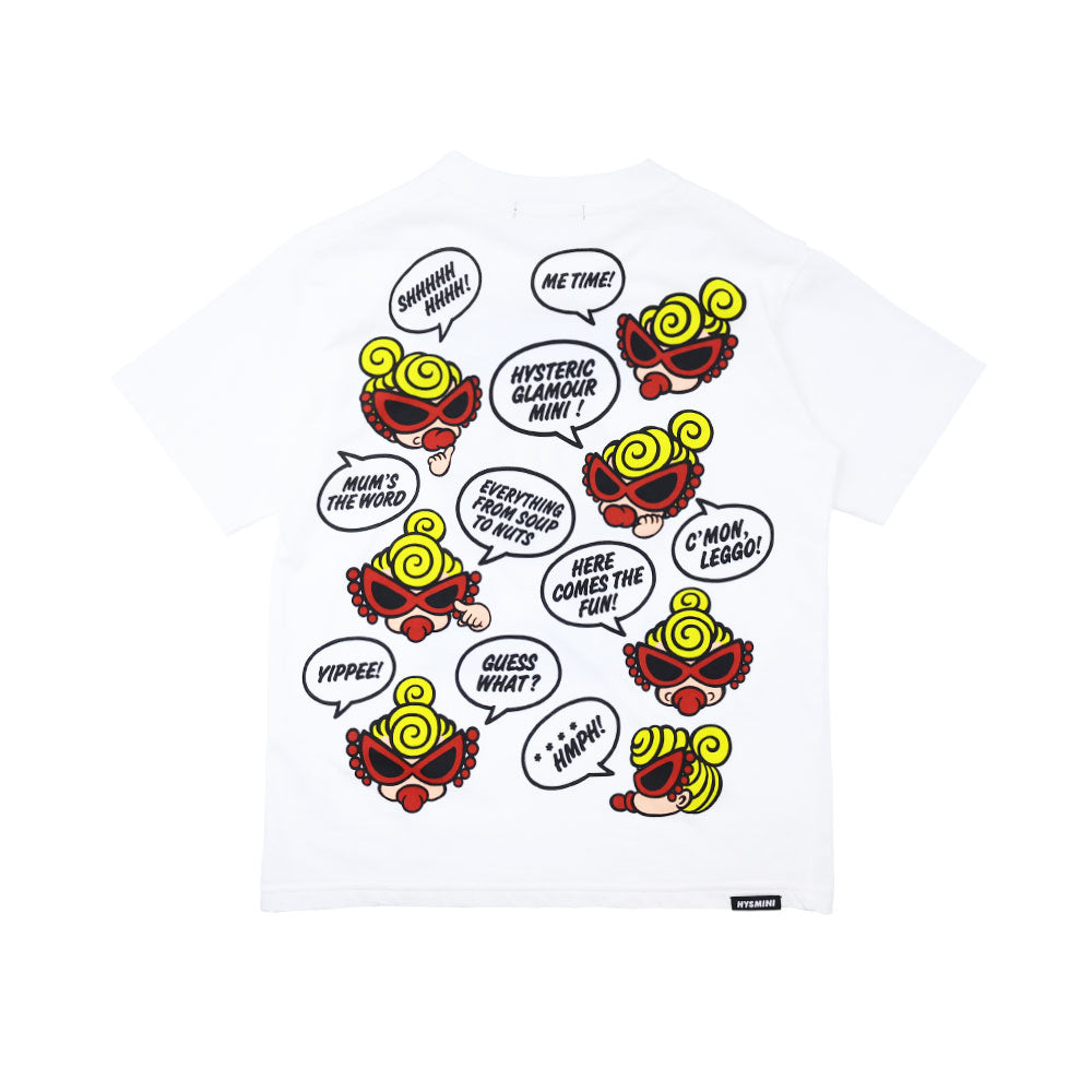 [6月予約商品]MINI FACE WITH SPEECH BALLOON 半袖Tシャツ