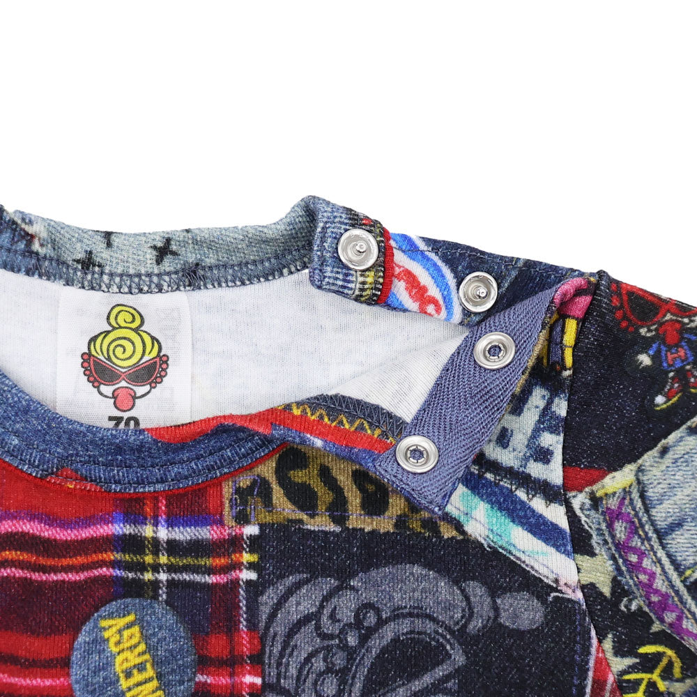 【ONLINE STORE限定】DENIⅯ GEEK 総柄半袖ロンパース