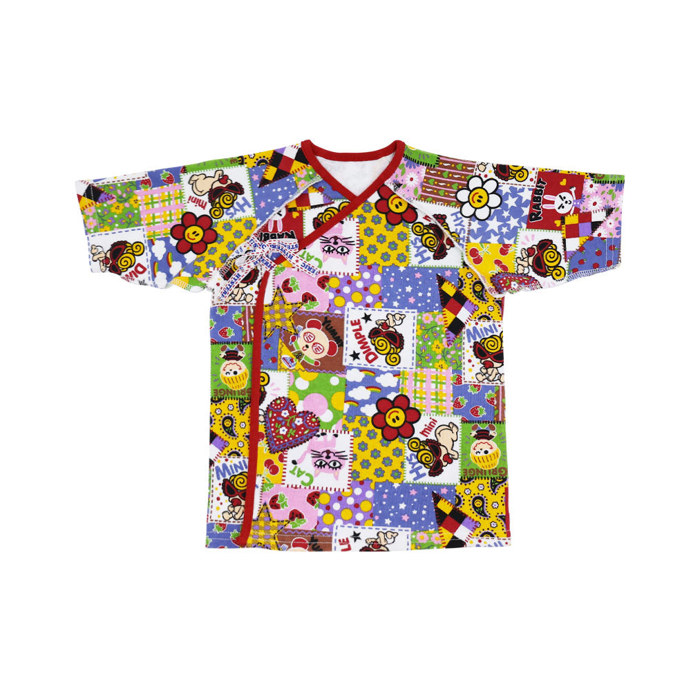 SCRAP PATCHWORK 総柄 短肌着 ブルマセット