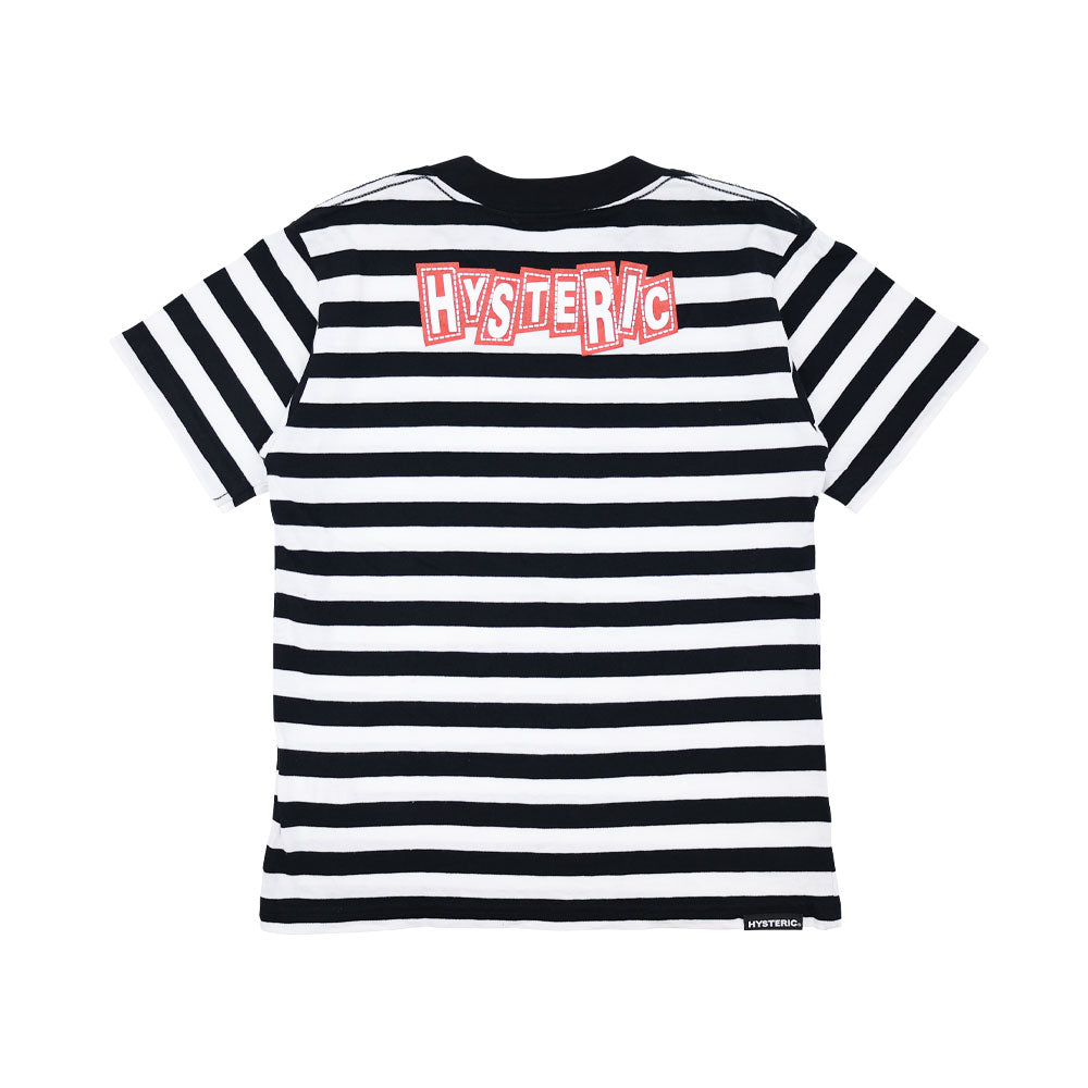PUFFY PRINT HAPPY DAYS ボーダー半袖Tシャツ