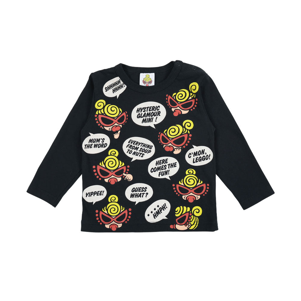 [7月予約商品]MINI FACE WITH SPEECH BALLOON 長袖Tシャツ