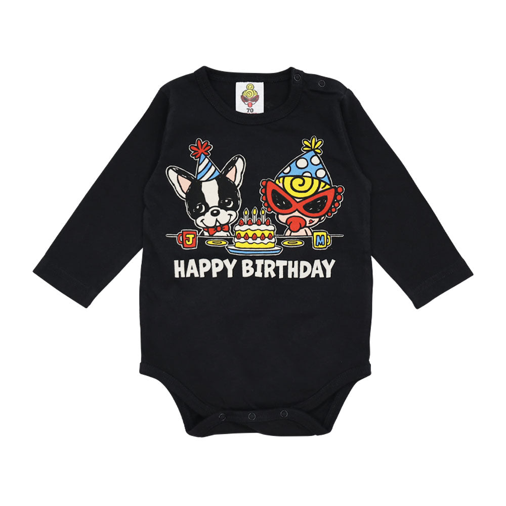 HAPPY BIRTHDAY TO YOU 長袖ロンパース