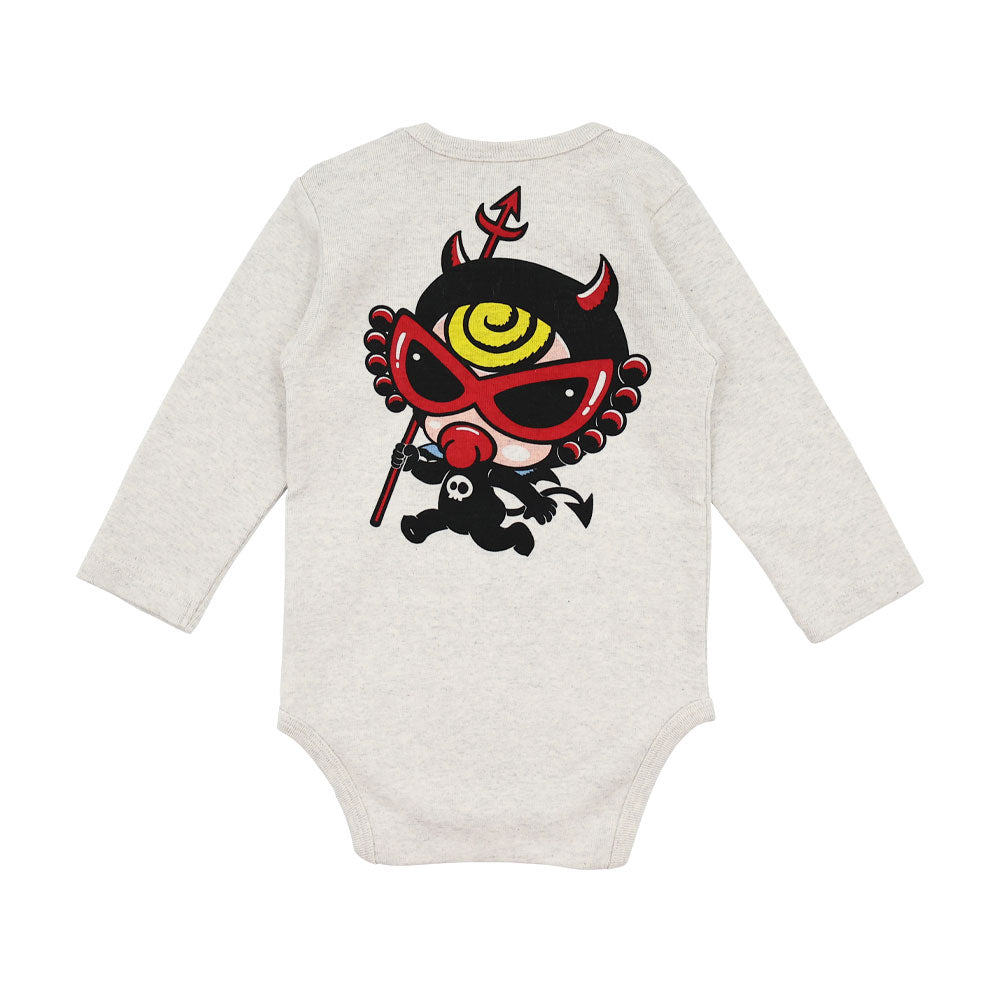 DEVILKIN バックプリント長袖ロンパース