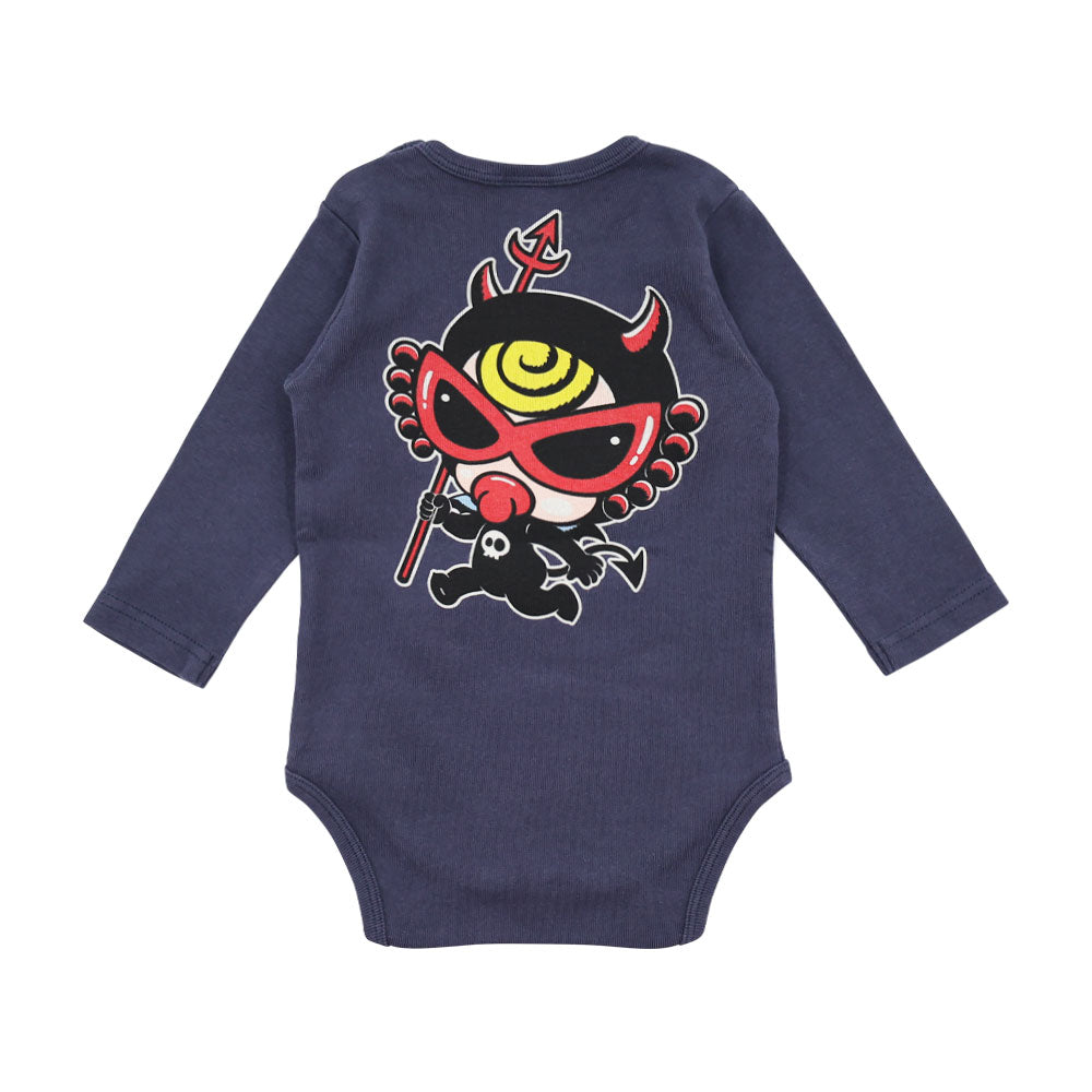 DEVILKIN バックプリント長袖ロンパース