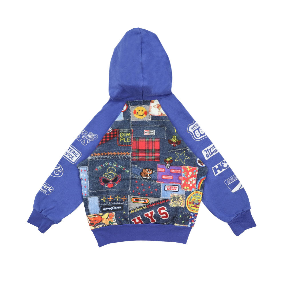 FAV PATCHWORK 総柄 ラグランパーカー