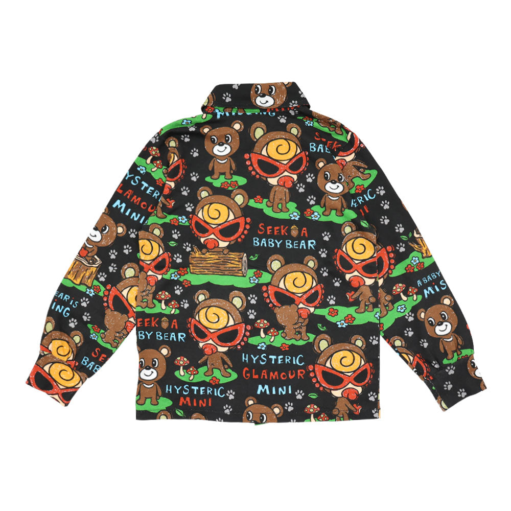 SEEK A BABY BEAR 総柄 シャツ