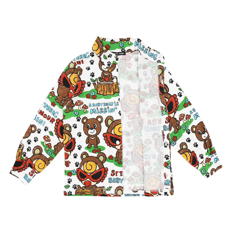 SEEK A BABY BEAR 総柄 シャツ