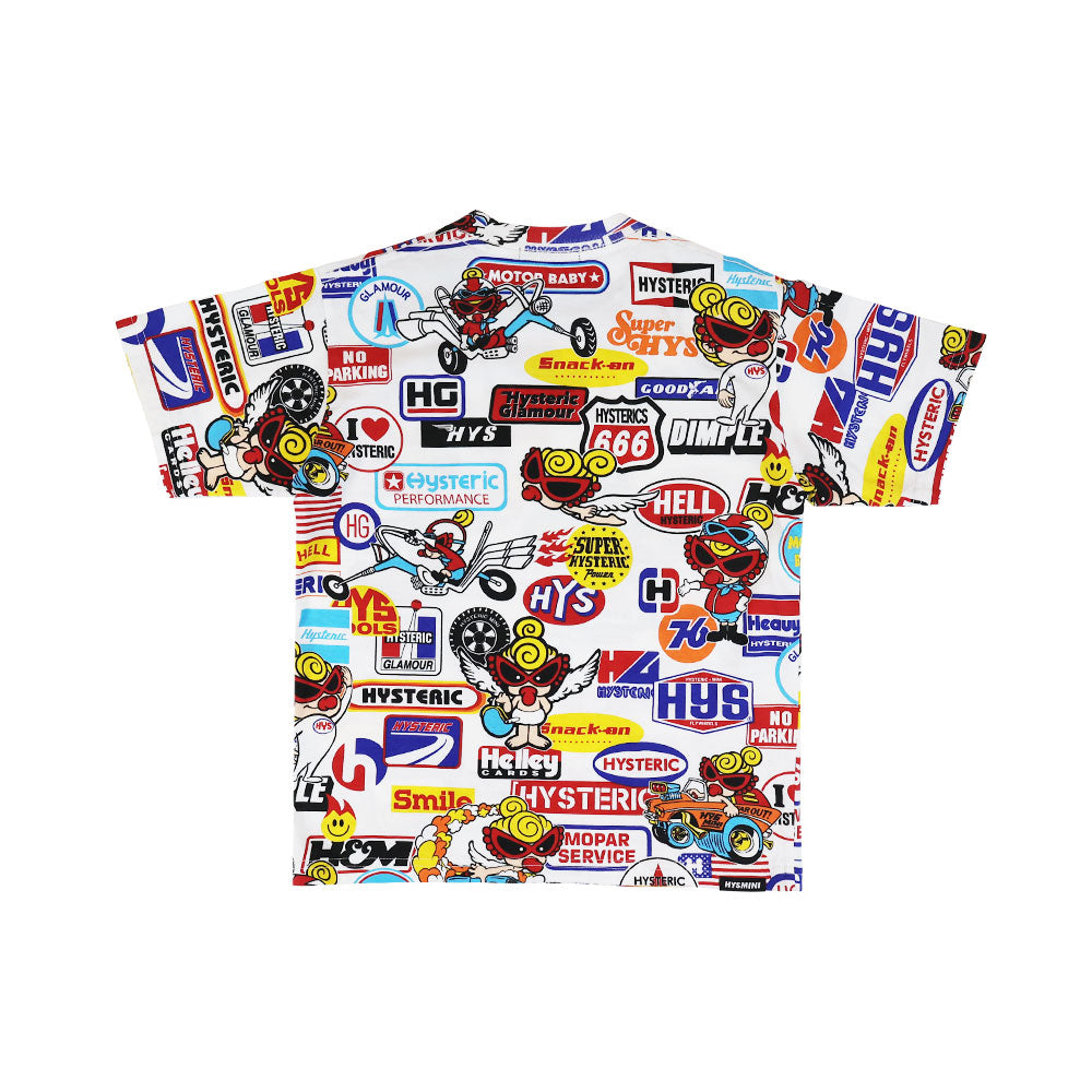 [6月予約商品]MOTOR BABY総柄 半袖Tシャツ
