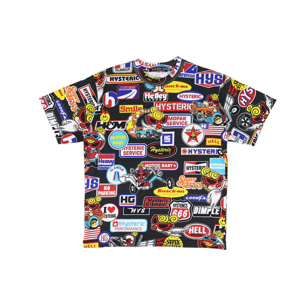 [6月予約商品]MOTOR BABY総柄 半袖Tシャツ