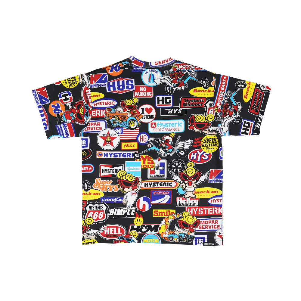 [6月予約商品]MOTOR BABY総柄 半袖Tシャツ
