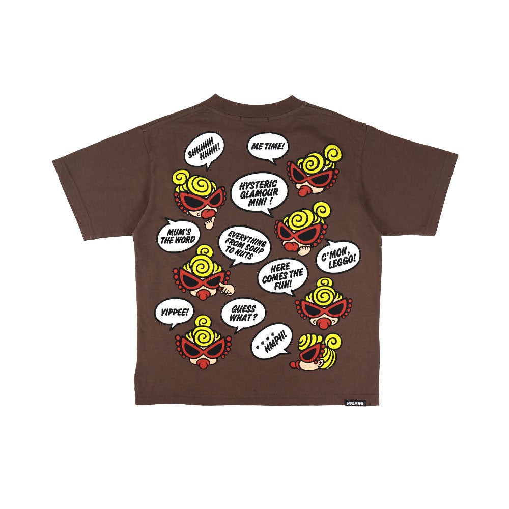 [6月予約商品]MINI FACE WITH SPEECH BALLOON 半袖Tシャツ