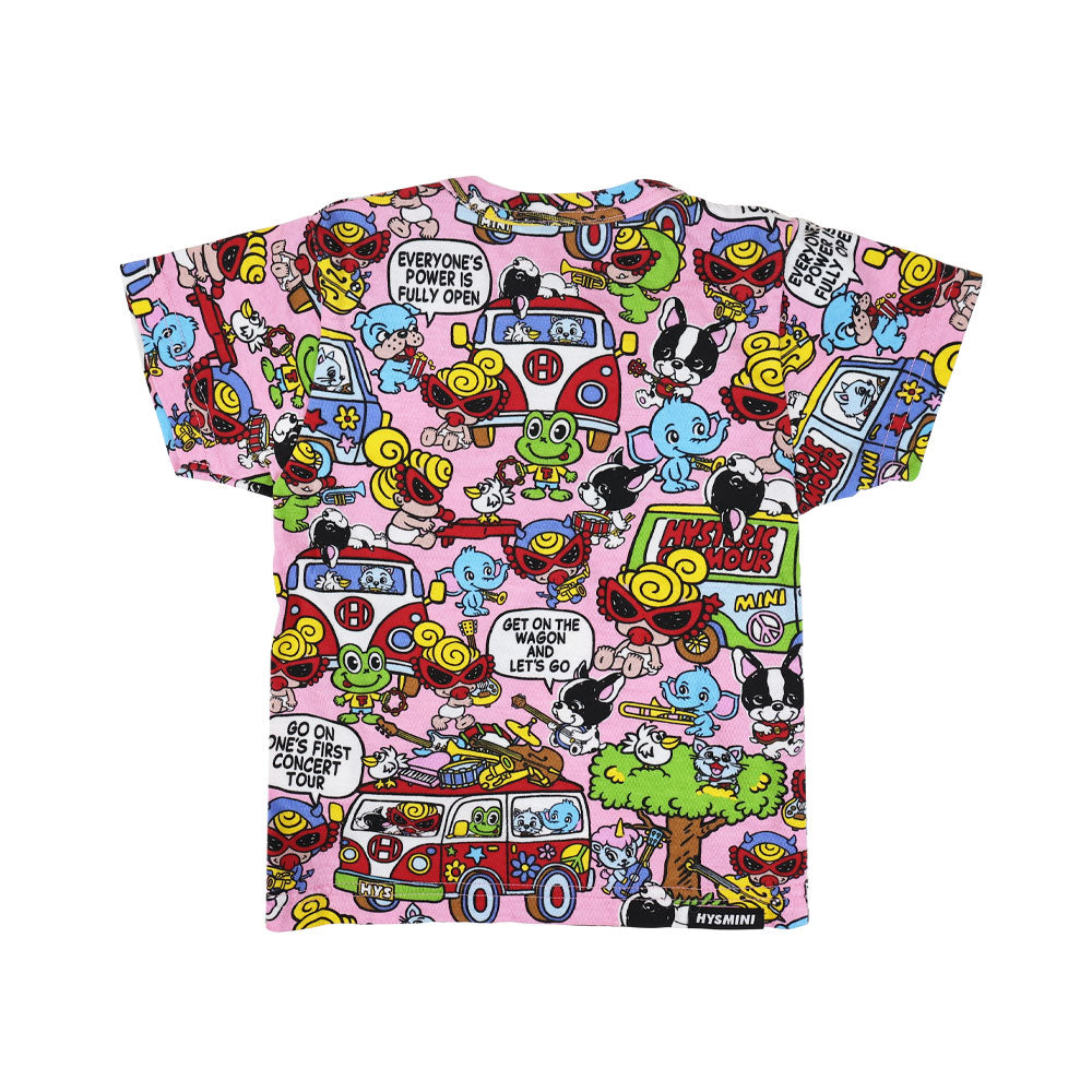 [6月予約商品]BAND WAGON総柄 半袖Tシャツ