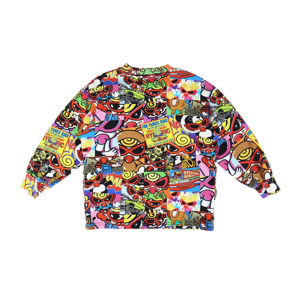 MOTIFS COLLAGE総柄 Viscotex 裏毛トレーナー