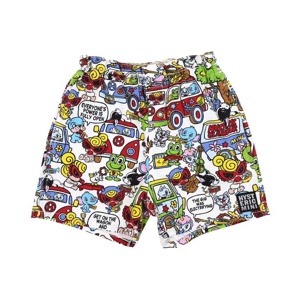 [6月予約商品]BAND WAGON総柄 ショートパンツ