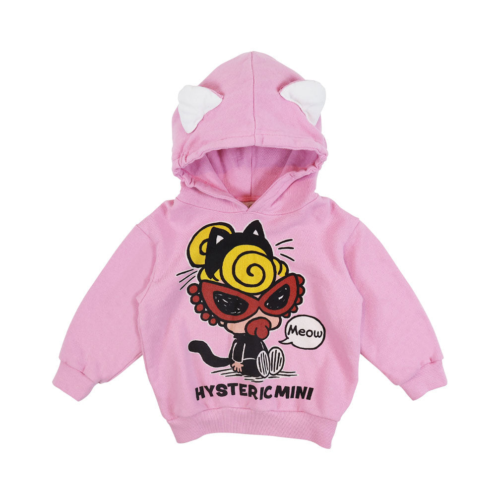 MEOW MINI 耳付き 裏毛パーカー