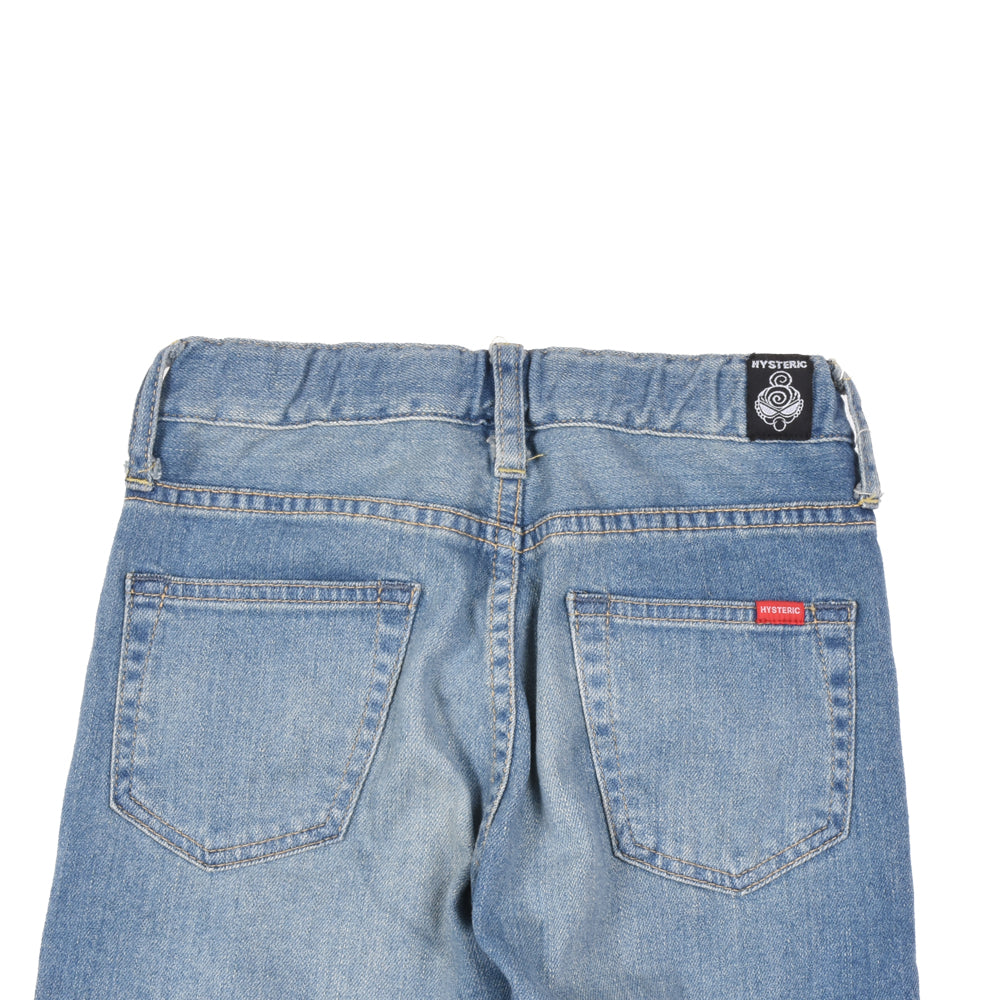 10oz10分丈スリムストレートデニムパンツ