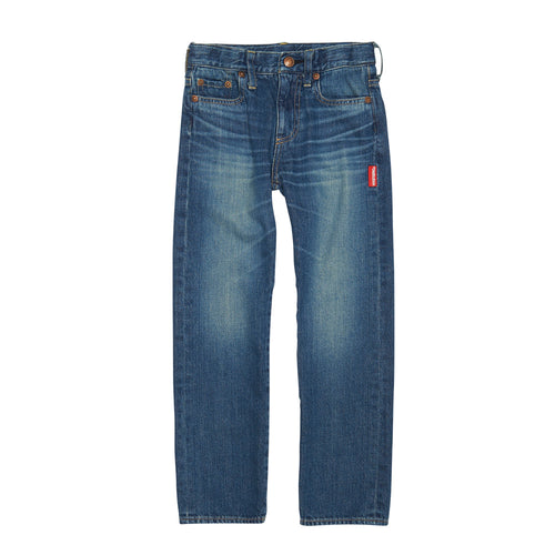 10oz10分丈スリムストレートデニムパンツ