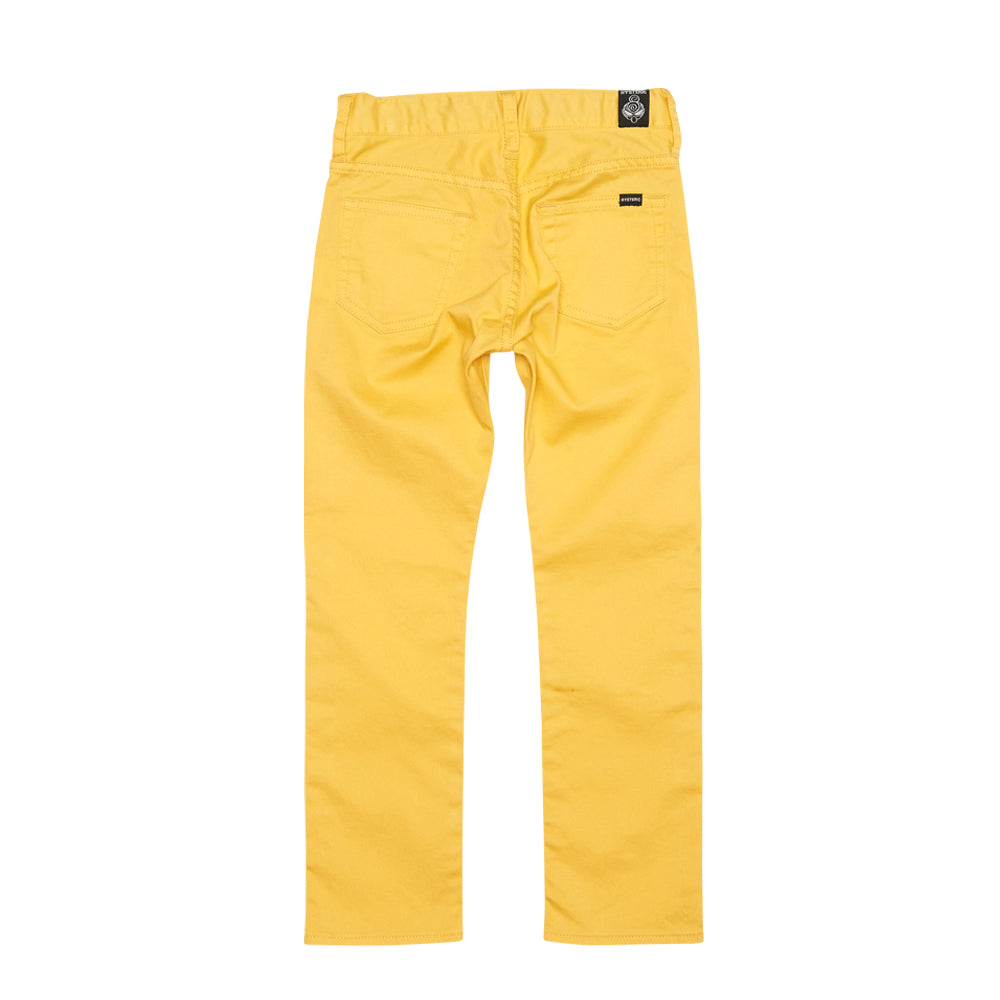 10分丈スリムストレートストレッチチノカラーパンツ