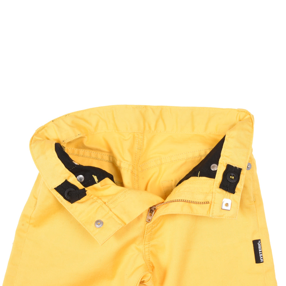 10分丈スリムストレートストレッチチノカラーパンツ