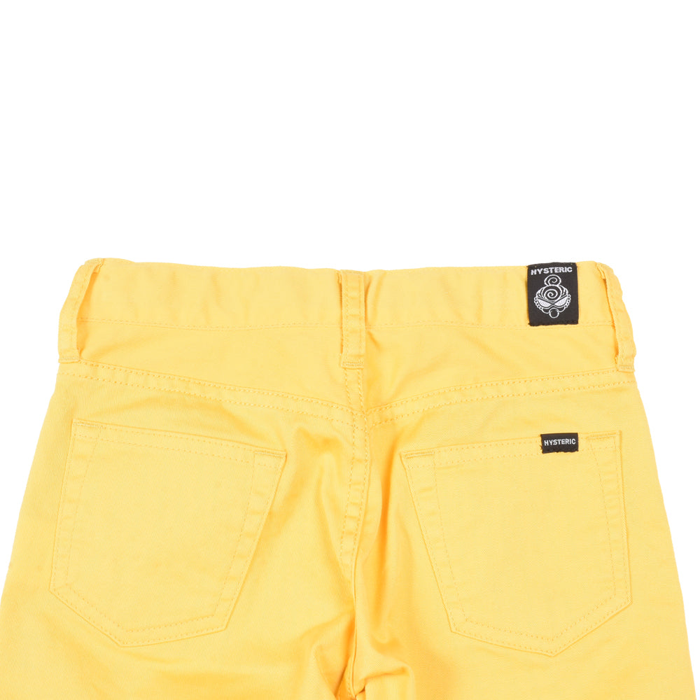 10分丈スリムストレートストレッチチノカラーパンツ