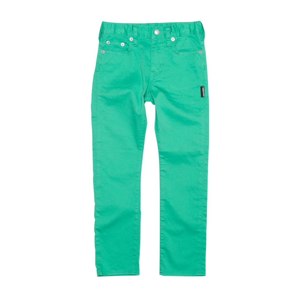 10分丈スリムストレートストレッチチノカラーパンツ