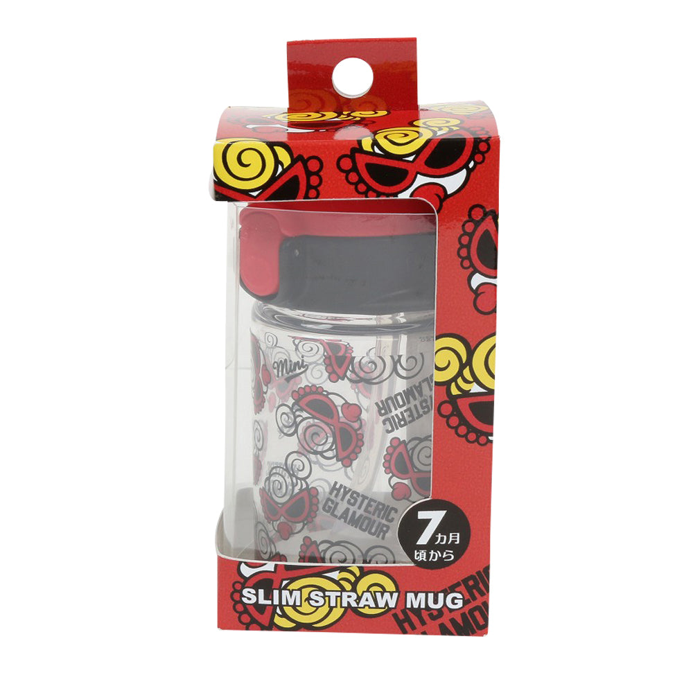 MINI FACE総柄 スリムストローボトルマグ 160ml